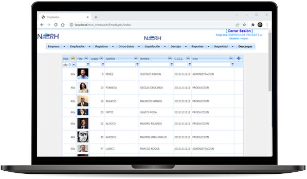 NimbusRh Gestión de Recursos Humanos en una Computadora